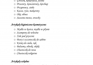 Przykładowa lista produktów